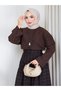 Women's Kaerli̇ Super Wide-Leg Pants and Blazer Suit with Necklace - 2