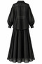 Black Wrinkled Model Shirt Skirt Set - 2Y51159 - 2