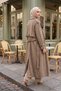 Waist Belted Suede Trench Coat 806 Mink - 3