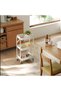 3 Tiers Foldable Storage Trolley Cart Kitchen utility carts Foldable Rolling Carts Trolley with Lock - 7