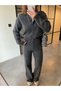 Crew Neck Buttoned Cardigan Pants Knitwear Set - 5