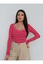 Ribbed U-Neck Blouse - 4