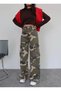 Camouflage cargo pocket denim pants - 3