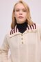 Gold Button Detail Hairy Knitted Sweater - 3