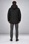 Men's Black Windproof Hooded Winter Coat & Parka - 5