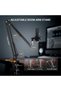 ميكروفون USB للألعاب للكمبيوتر، ميكروفون مكثف RGB مع حامل ثلاثي القوائم، خاصية كتم الصوت السريع، تحكم في مستوى الصوت - 5