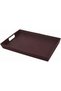 Tibsi Rectangular Wood Design Plastic Serving Tray for Tea and Coffee (Brown) - 3