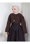 Women's Kaerli̇ Super Wide-Leg Pants and Blazer Suit with Necklace - 4