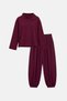 Asymmetric Collar Knitted Blouse Pants Set - 8