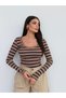 Ribbed U-Neck Blouse - 2