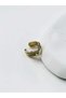 Double wave stone gold cartilage earring - 2