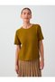 Green Round Neck Short Sleeve Soft Touch Blouse