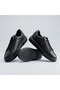 (Sneakers) Inside and Outside Genuine Leather Casual Men's Shoes Black Leather - 7