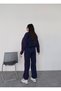 Striped detail sweatshirt tracksuit set - 4