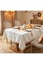 مفرش طاولة من القطن والكتان مقاوم للماء لطاولة الطعام، مفرش مستطيل للمطبخ بتصميم ريفي - 2