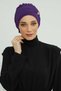 Chiffon Ready-To-Wear Turban with Accessories, Ht-95S, Ht-95S Purple - 2