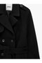 Regular Fit Long Sleeve Double-Breasted Belted Cashmere Coat with Pockets - 8
