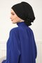 Pleated Design Chiffon Ready-To-Wear Turban, Ht-31, Ht-31 Black - 4