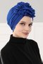 Rose Combed Cotton Bonnet, B-21 Cobalt Blue - 2