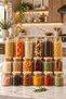 18-Piece Glass Jar Set with Airtight Bamboo Lids - 3 Different Sizes - Multi-Purpose Storage Jars