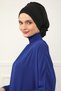 Pleated Design Chiffon Ready-To-Wear Turban, Ht-31, Ht-31 Black