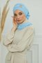Design Chiffon Ready-To-Wear Turban with Gold Accessories, Ht-11 Baby Blue
