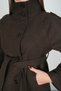 High Collar Short Lined Cashmere Coat - 7