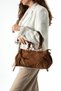 Zoe Model Suede Women's Hand and Shoulder Bag