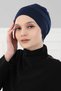 Bere Model Tesettür Bone,B-35 Navy Blue - 5