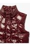Loose Fit Stand Collar Sleeveless Quilted Puffer Vest - 3