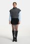 Women's Anthracite High Collar Thick Ribbed Knit Sweater