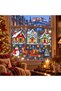 Christmas Snowy City Winter New Year Decoration Glass and Wall Sticker Set - 4