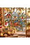 Christmas Snowy City Winter New Year Decoration Glass and Wall Sticker Set - 3