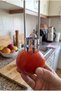 Stainless Steel Serrated Fruit and Vegetable Corer 15 cm Ergonomic Pepper Apple Pear Carving Tool - 6