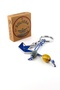Paper Ship Blue Kayak Ceramic Beads Origami Boat Metal Keychain Ky224 - 2
