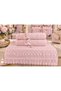 50X90 4-Pack 100% Cotton Velvet Lace Laced Bow Dowry Box Hand and Face Towels - 7
