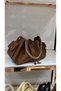 Lavelle Model Tan Suede Chain Detailed Shoulder Bag for Women - 2