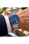 Men's Wristwatch Steel Band Navy Blue Dial 44 mm Quartz Date Display - 2