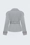 Belt Detailed Short Trench Coat - Gray - 5