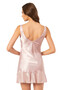 Powder Short Double Satin Dressing Gown Nightgown Set 7816 - 3