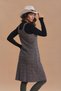 V-Neck Thick Strap Winter Dress - 4