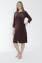 Women's Cotton Velvet Zipper Pocket Lace Long Sleeve Dress / Dusty Rose 3887 - 4