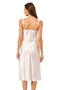 Ecru Long Double Satin Dressing Gown Nightgown Set 7829 - 3