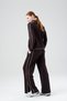 Piping and Grass Detailing on the Pants, Slit Modal Fabric Tracksuit Set - 3