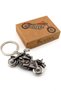 Chopper Cruiser Motorcycle Motor Shaped Metal Keychain Ky220 - 2