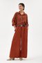 Women's Tile Italian 100% Cotton Velvet Patterned Trousers with Shirt Oversize Velvet Suit 40 - 46 Size
