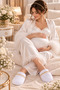 Maternity Slippers Crown Set |   Women's Maternity Slippers Set with Gold Stones - 2