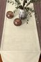 Velvet Textured Light Beige Modern Runner