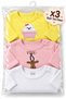 3-Piece Baby Bodysuit Set, 100% Cotton, Long Sleeves, Snap Fasteners