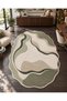 Eta Pastel Wavy Abstract Pattern Modern Woven Base Decorative Carpet Eta4391 - 2